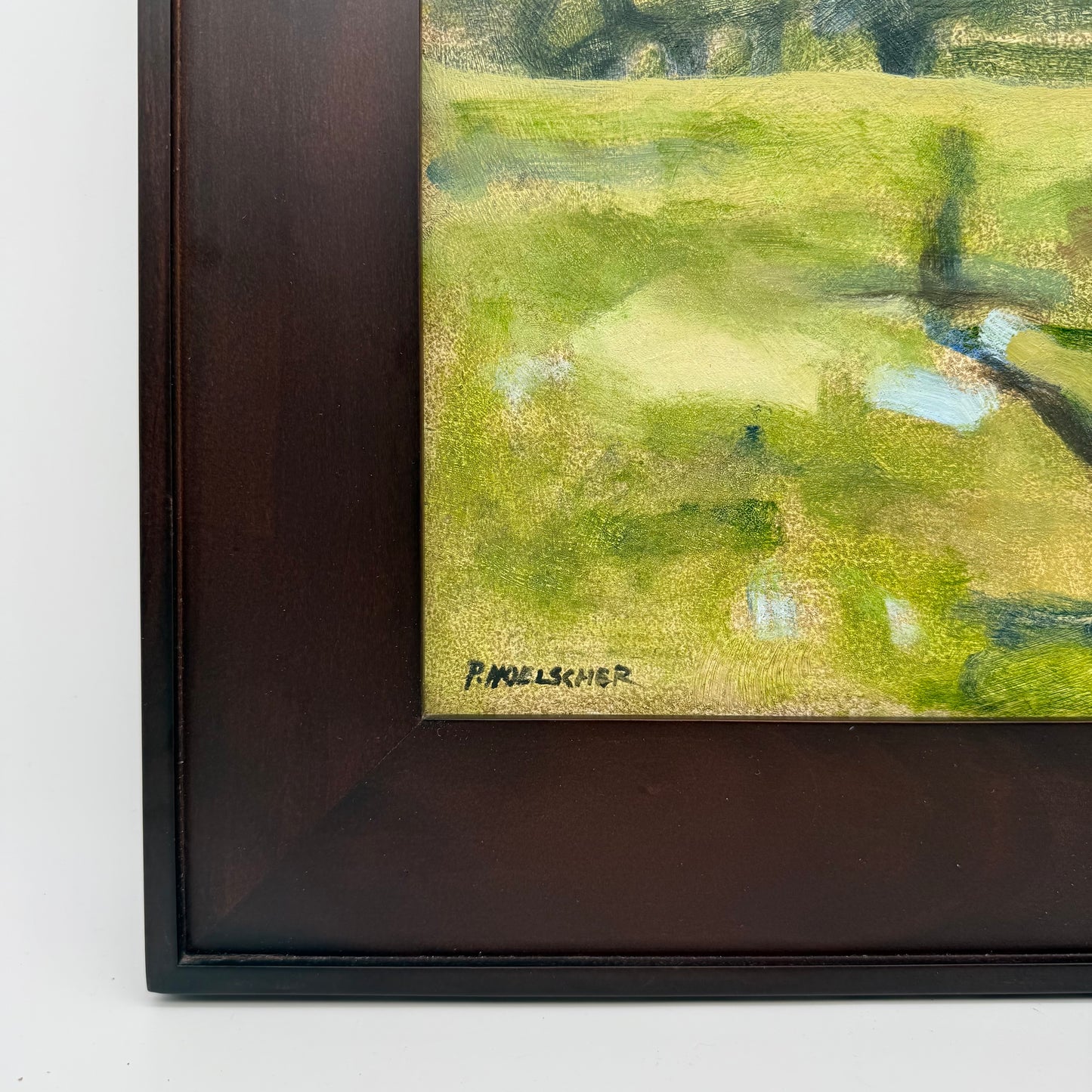 Original Framed Paul Hoelscher Landscape Acrylic Painting Titled Dusk 2