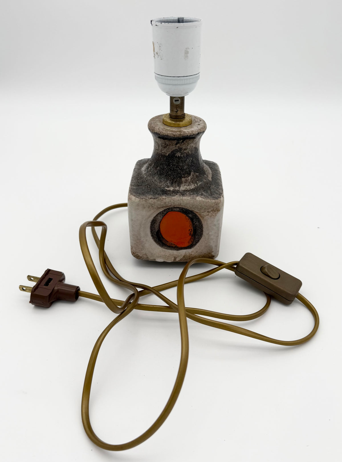 Small MCM Ceramic Table Lamp No Shade