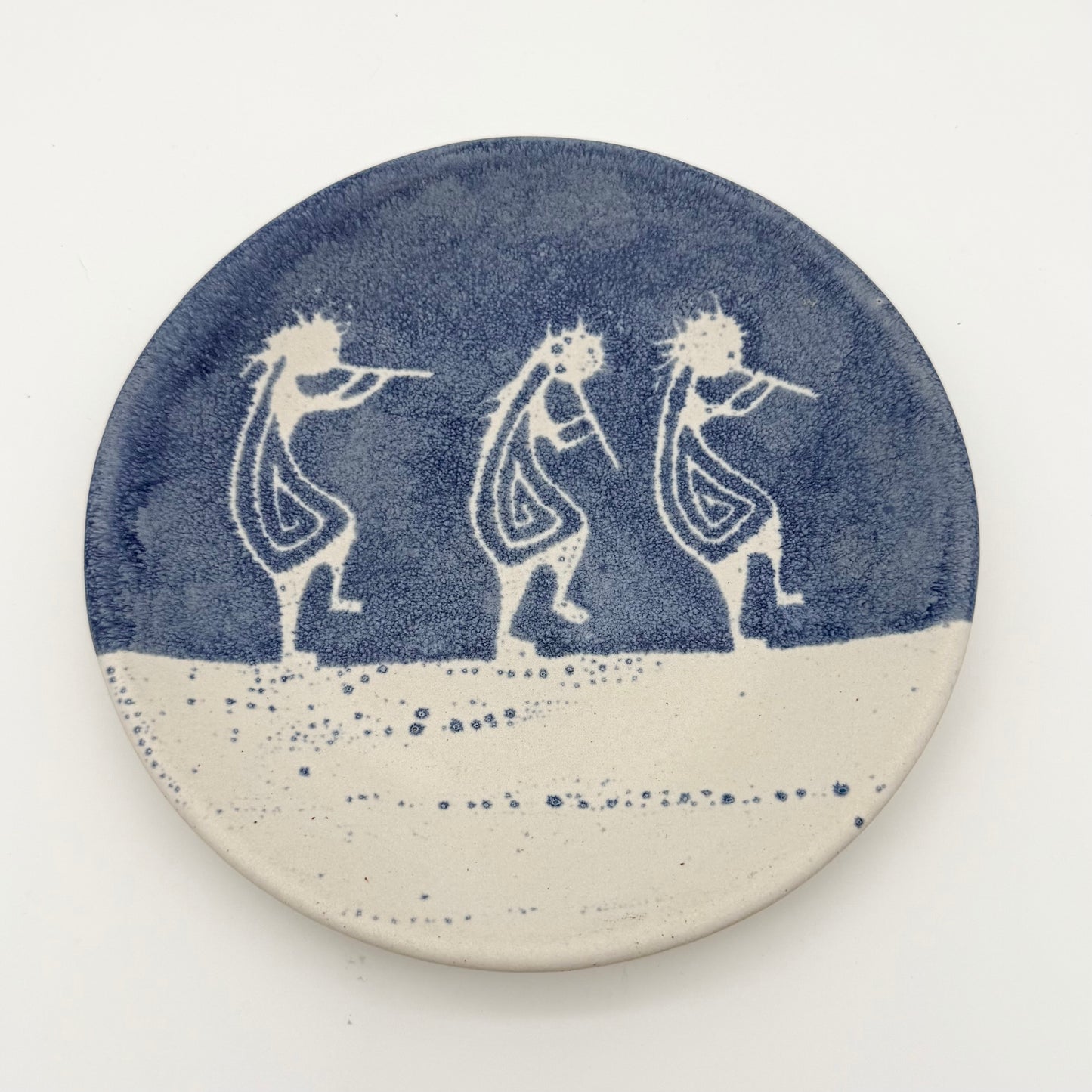 Vintage Handmade Haworth Studio of Tucson Arizona 1999 Kokopelli Figure Ceramic Plate