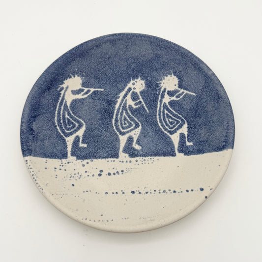 Vintage Handmade Haworth Studio of Tucson Arizona 1999 Kokopelli Figure Ceramic Plate