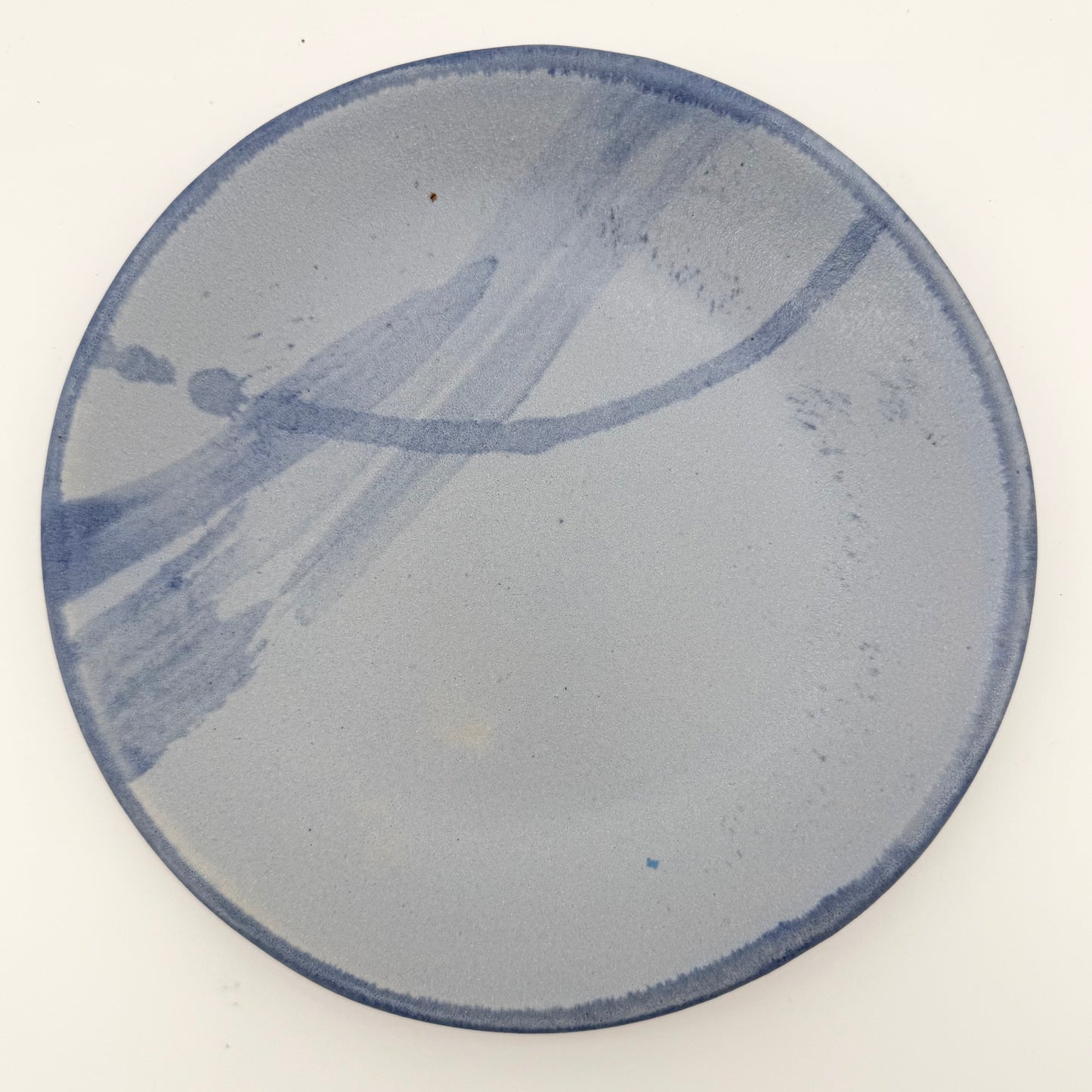 Vintage Handmade Haworth Studios Tucson Arizona Blue & White Simple Design 1999 Ceramic Plate