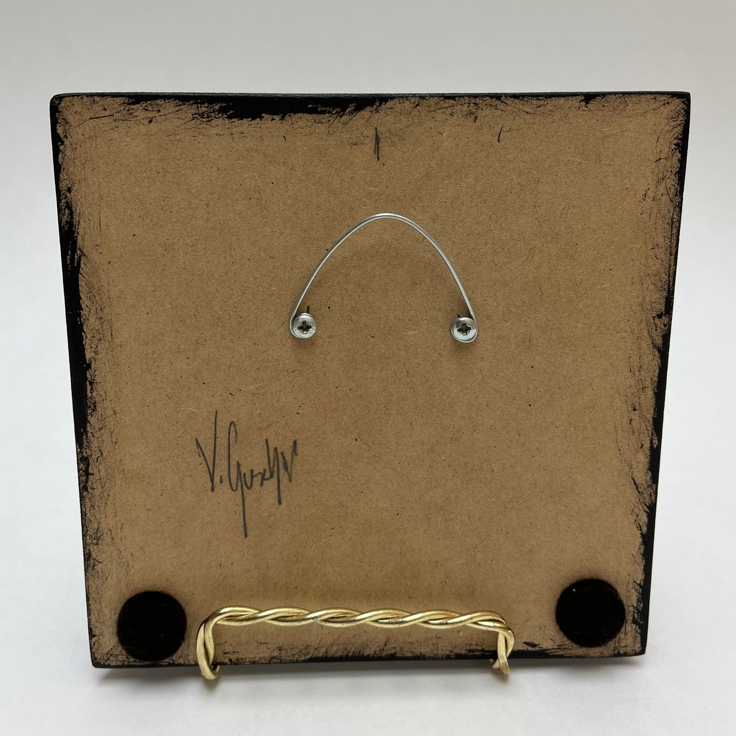 Original Small Victor Guschov Porcelain Abstract Art Piece