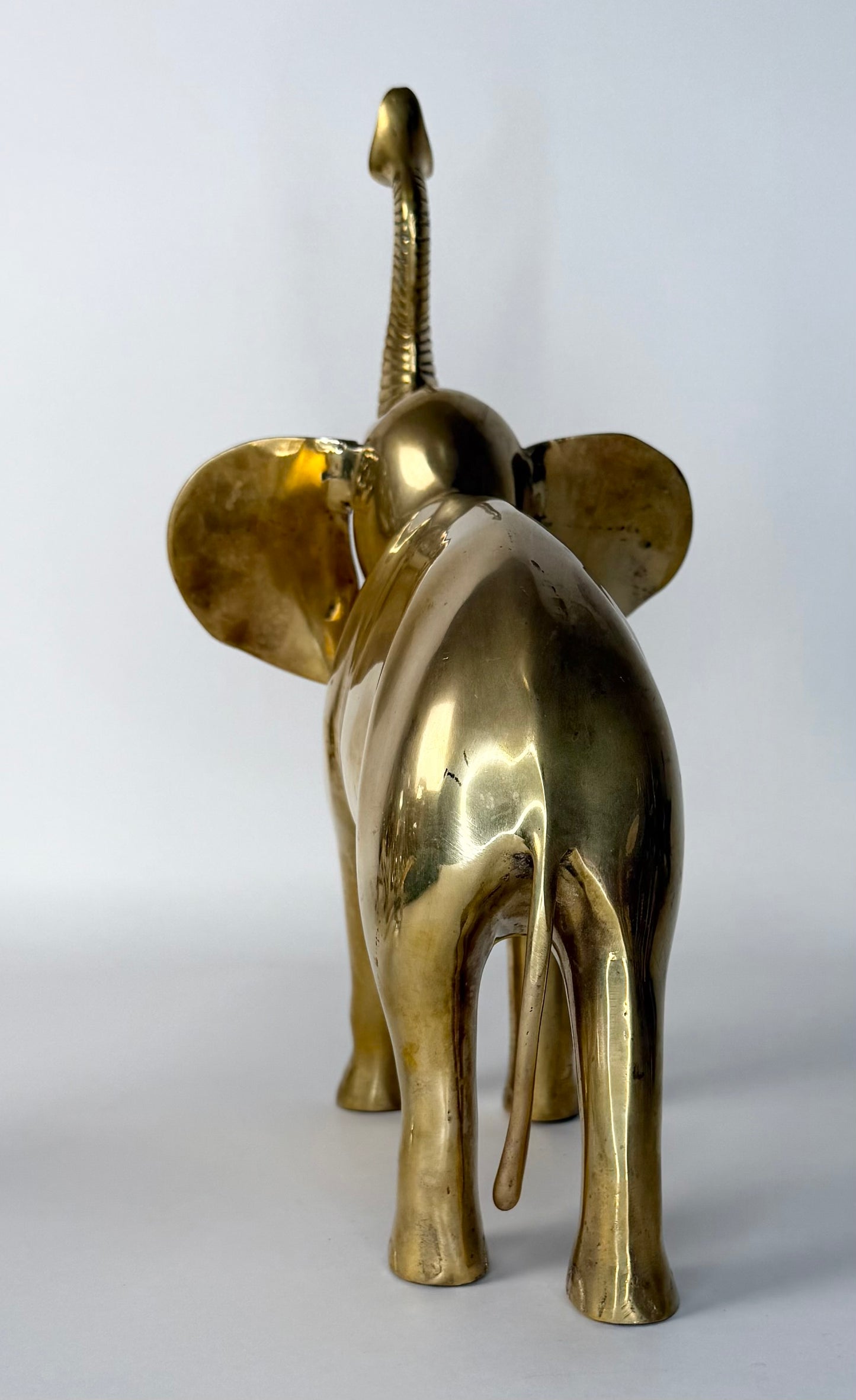 Large Brass Elephant Statue Figure