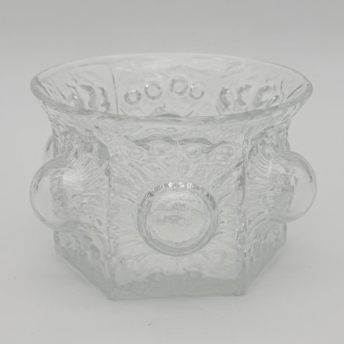 Clear Sea Glasbruk Blown Glass Bowl Designed by Rune Strand