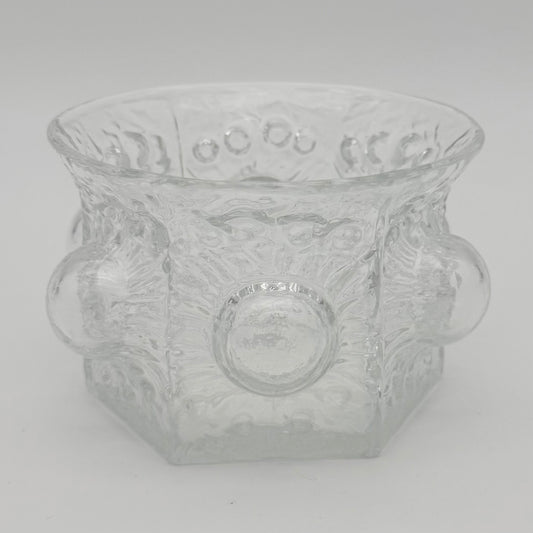Clear Sea Glasbruk Blown Glass Bowl Designed by Rune Strand