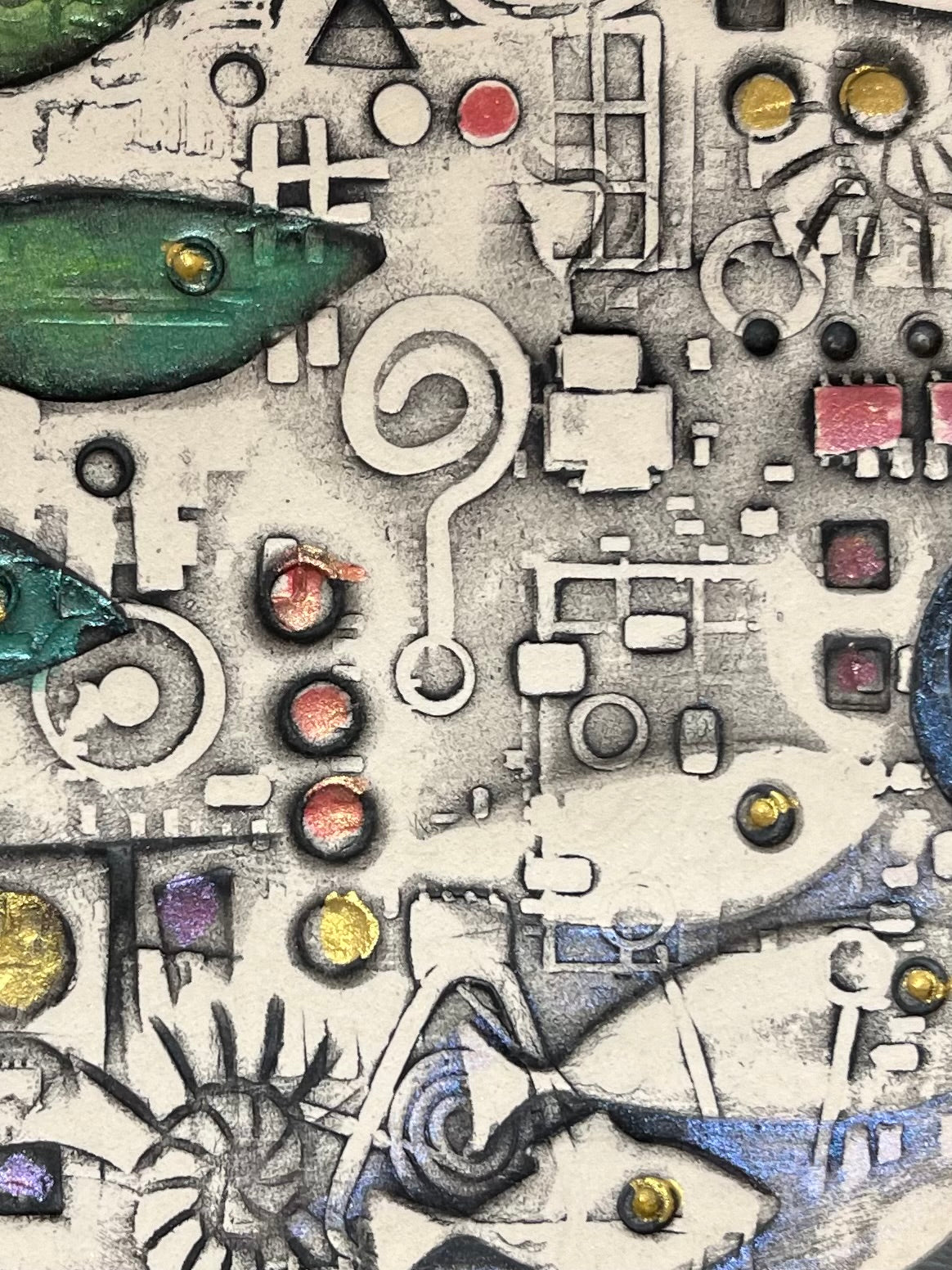 Original Small Victor Guschov Porcelain Abstract Art Piece