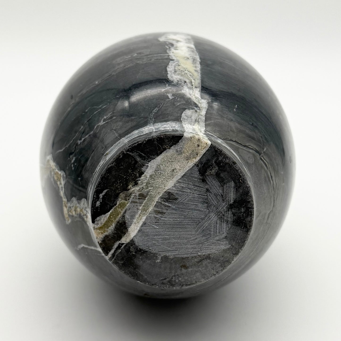 Stunning 8 1/2" Tall Cut Marble Vase