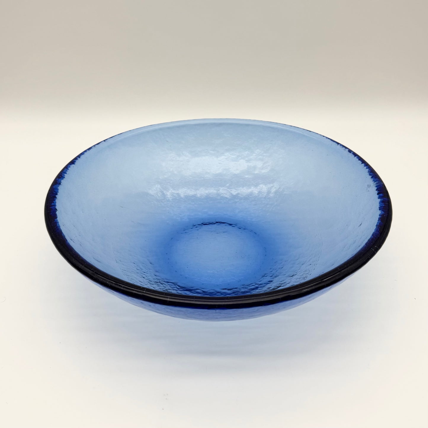 Fire & Light Cobalt Blue Recycled Glass Large 11 1/2" Wide Serving Bowl Unmarked