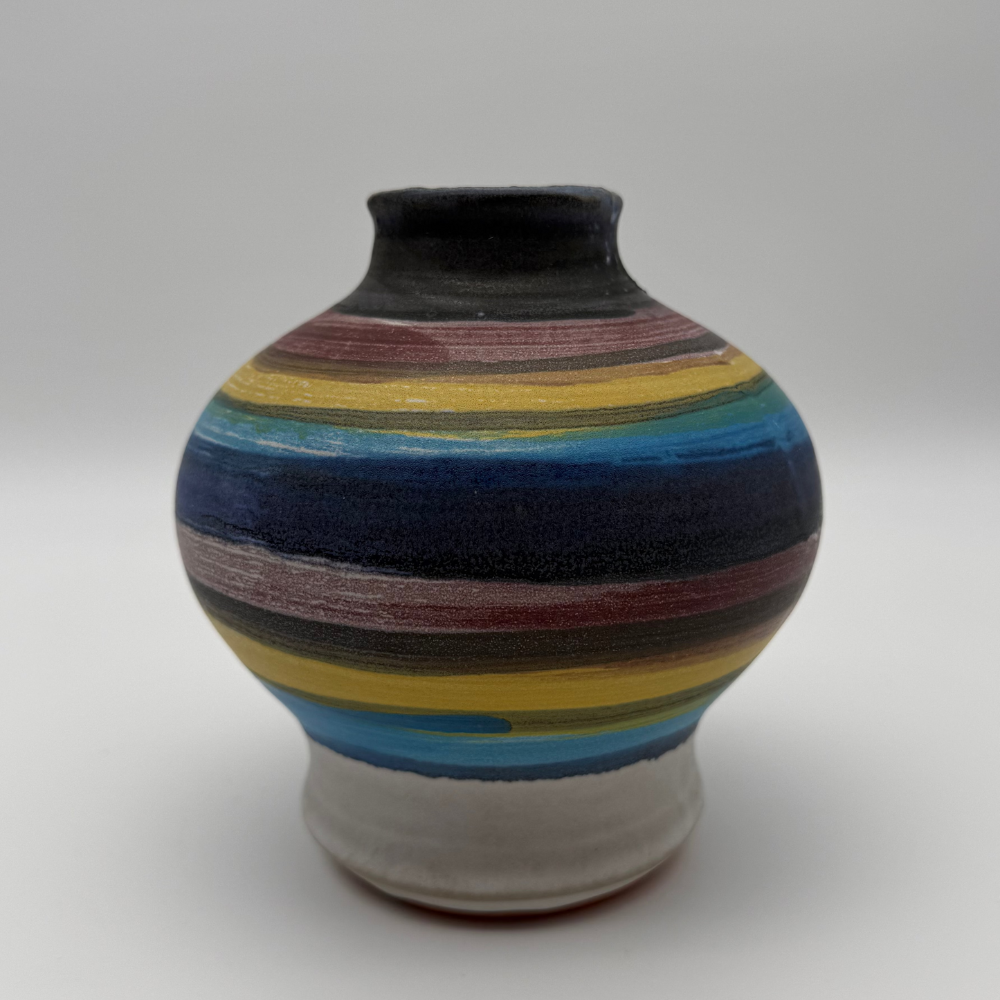Vintage 1971 Pacific Stoneware Inc. 6" Pottery Vase Signed B. Welsh Made In US
