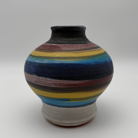 Vintage 1971 Pacific Stoneware Inc. 6" Pottery Vase Signed B. Welsh Made In US