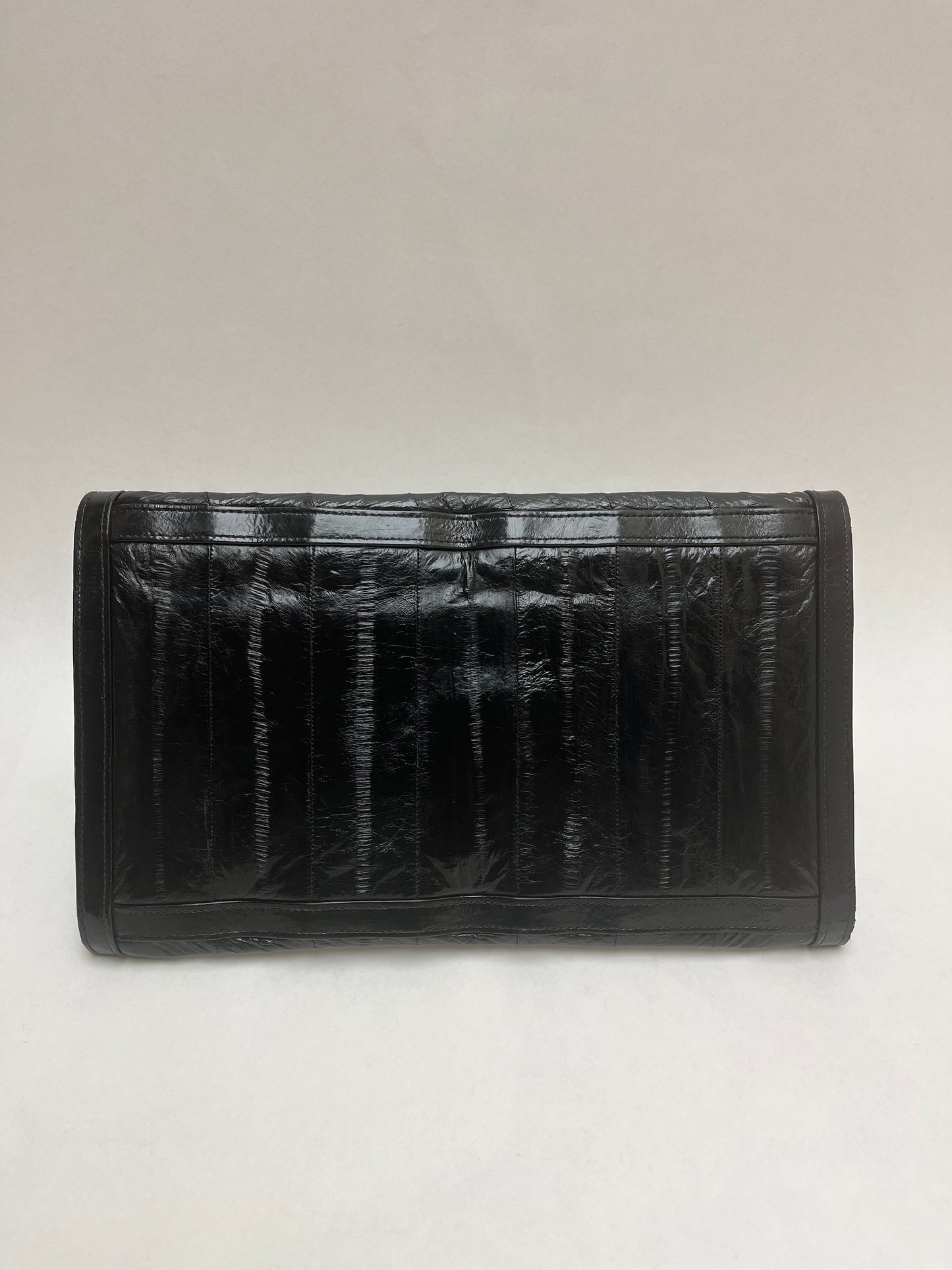 Lee Sands Black Eel Skin Clutch