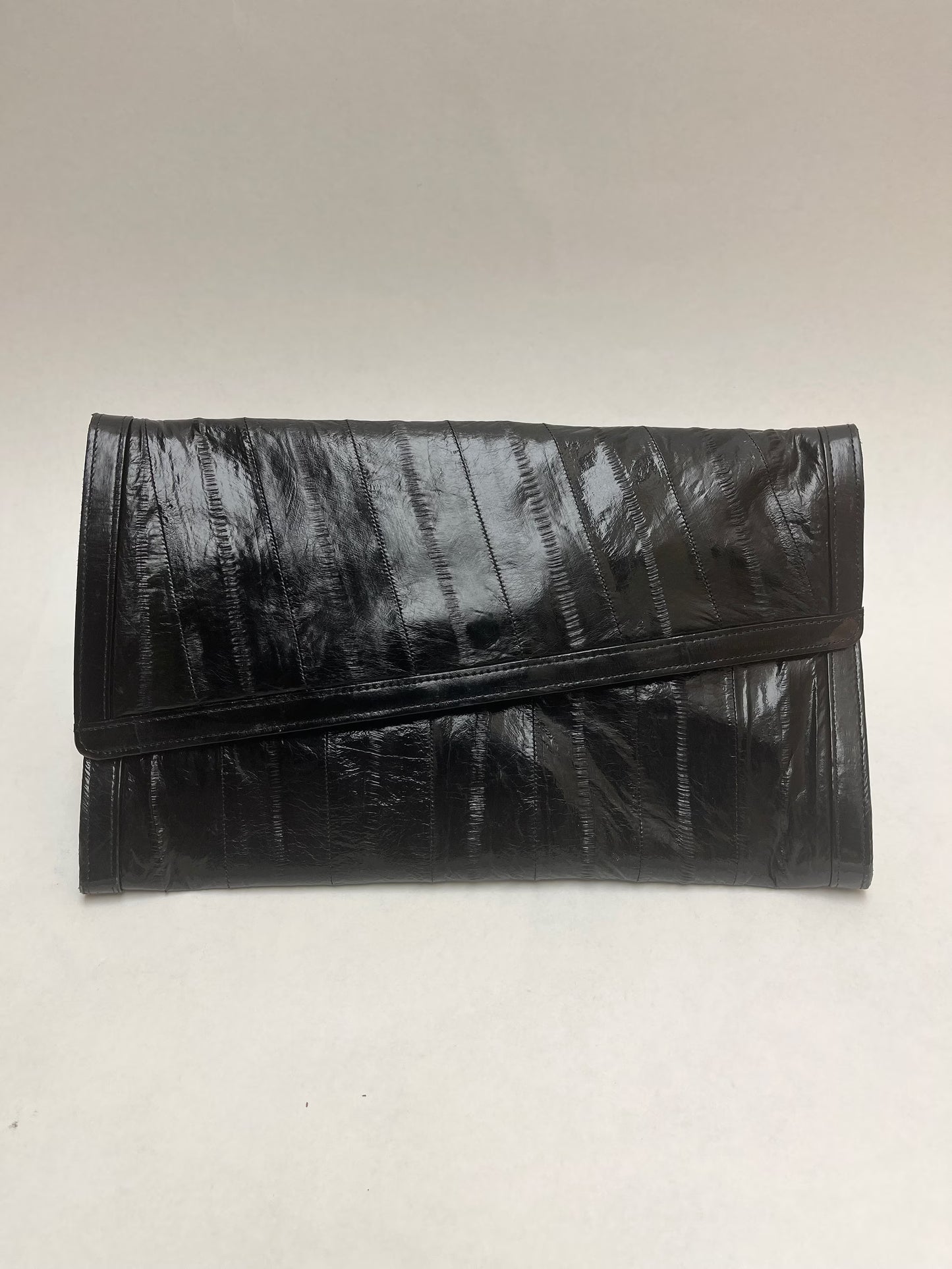 Lee Sands Black Eel Skin Clutch