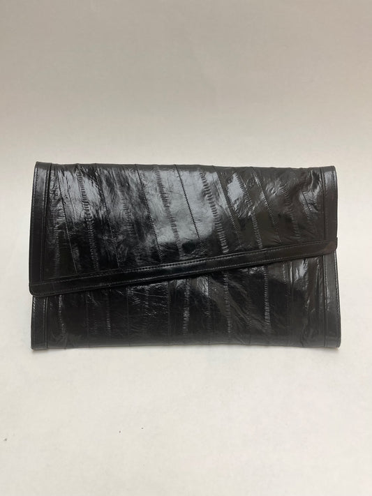 Lee Sands Black Eel Skin Clutch